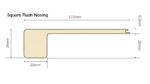 Square Flush Nosing 6.5mm - Image 2