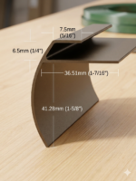 LVT Aluminium Stair Nosing (6.5mm) Titanium Gold - Image 2