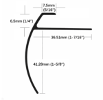 LVT Aluminium Stair Nosing (6.5mm) Titanium Gold - Image 3