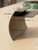 LVT Aluminium Stair Nosing (7mm) Titanium Gold - Image 2