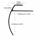 LVT Aluminium Stair Nosing (7mm) Titanium Gold - Image 3