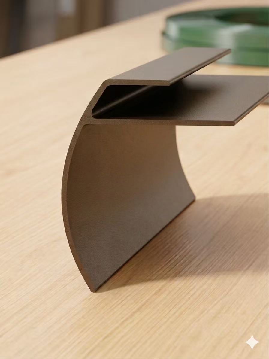 NosingLVT700-Titanium Gold-0 LVT Aluminium Stair Nosing (7mm) Titanium Gold - Image 1